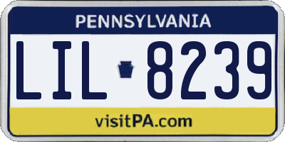 PA license plate LIL8239