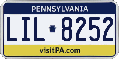 PA license plate LIL8252