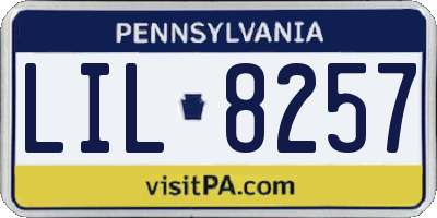 PA license plate LIL8257