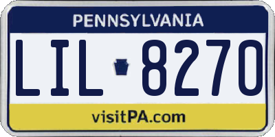 PA license plate LIL8270