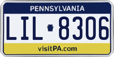 PA license plate LIL8306