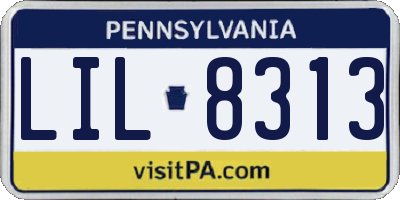 PA license plate LIL8313