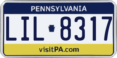 PA license plate LIL8317