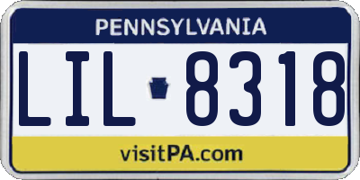 PA license plate LIL8318
