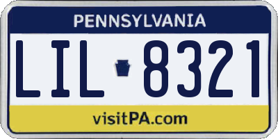 PA license plate LIL8321