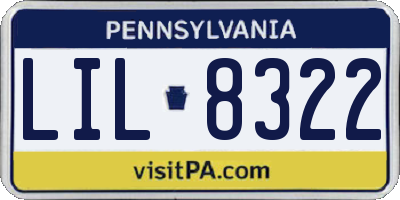 PA license plate LIL8322