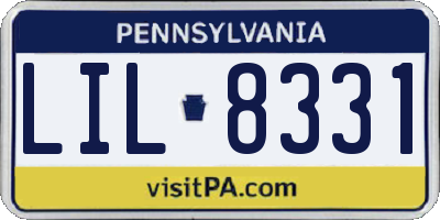 PA license plate LIL8331