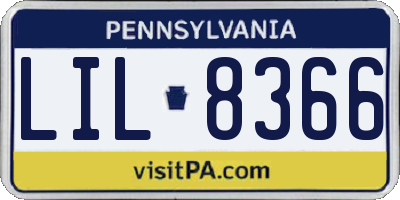 PA license plate LIL8366