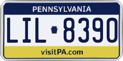 PA license plate LIL8390