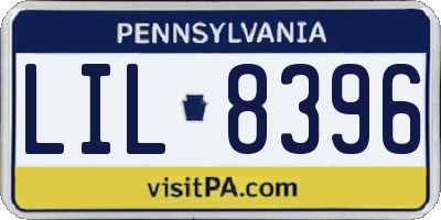 PA license plate LIL8396