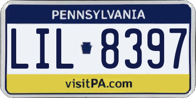 PA license plate LIL8397