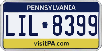 PA license plate LIL8399