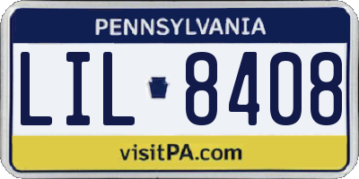 PA license plate LIL8408