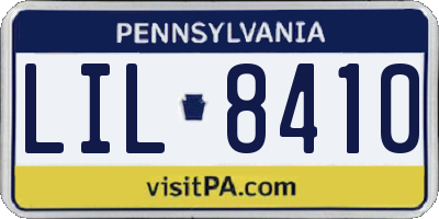PA license plate LIL8410
