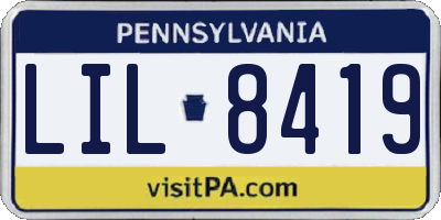 PA license plate LIL8419