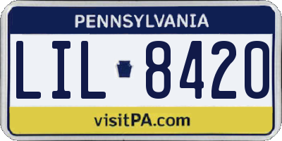 PA license plate LIL8420