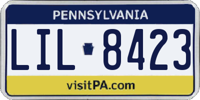 PA license plate LIL8423