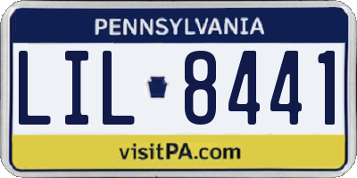PA license plate LIL8441