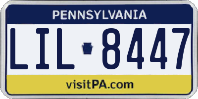 PA license plate LIL8447