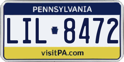 PA license plate LIL8472