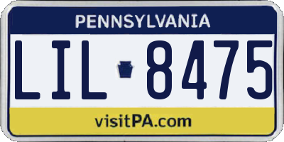 PA license plate LIL8475