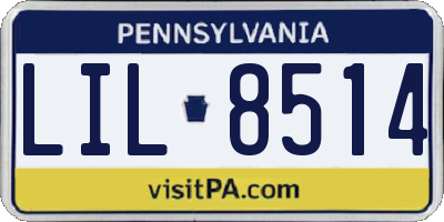 PA license plate LIL8514