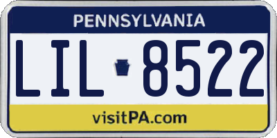 PA license plate LIL8522