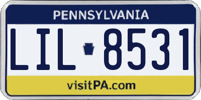 PA license plate LIL8531