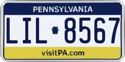PA license plate LIL8567