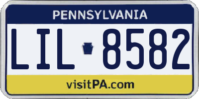 PA license plate LIL8582
