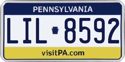 PA license plate LIL8592