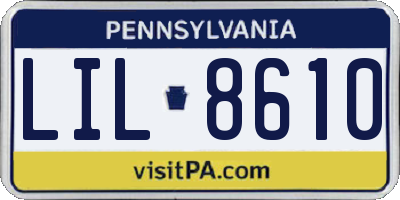 PA license plate LIL8610