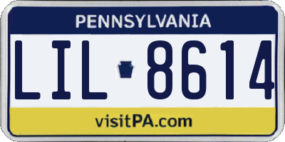 PA license plate LIL8614