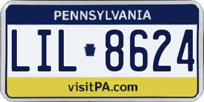 PA license plate LIL8624