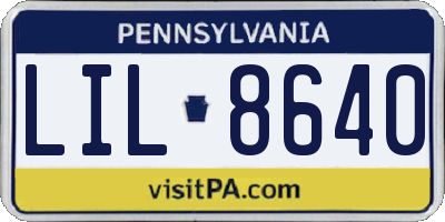 PA license plate LIL8640