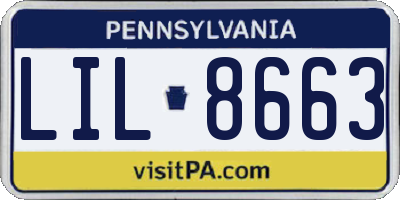 PA license plate LIL8663