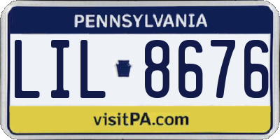 PA license plate LIL8676