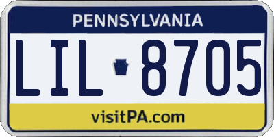PA license plate LIL8705