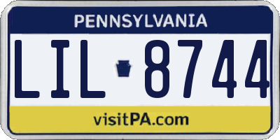 PA license plate LIL8744