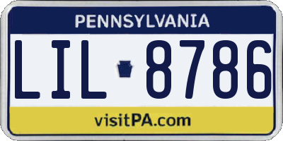PA license plate LIL8786