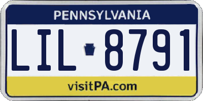 PA license plate LIL8791