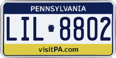 PA license plate LIL8802