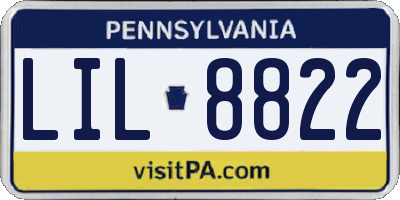 PA license plate LIL8822