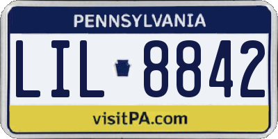 PA license plate LIL8842