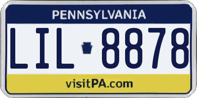PA license plate LIL8878