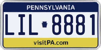 PA license plate LIL8881