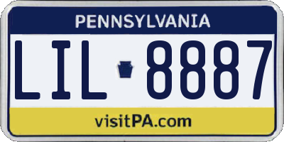 PA license plate LIL8887