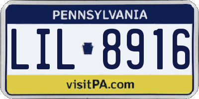 PA license plate LIL8916