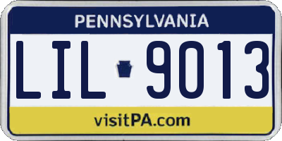 PA license plate LIL9013