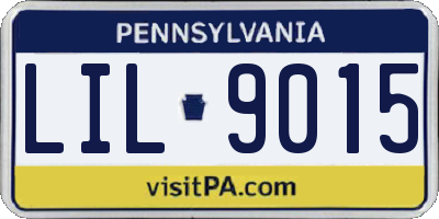 PA license plate LIL9015